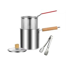 304 스텐 인덕션 IH 튀김냄비, 2세트, 16.5cm