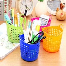 팬시 타공 바구니 수납바구니, 주황