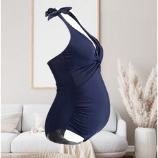 임산부 원숄더 꼬임 수영복C7