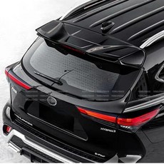 토요타 하이랜더 4세대 21-23 ABS 글로시 블랙 카본룩 리어 트렁크 스포일러 호환, White