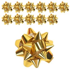 드림팩토리 선물포장 데코레이션 별꽃 컬러 꽃별(대), 12개, 골드