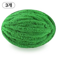 생활스토리 몽글몽글 고양이 꼬리 실 수면 루피망고 자이언트 뜨개실, 3개, 트리그린