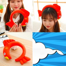 인싸템 모자 금붕어 머리띠 귀여운 복어 셀카 사진, 1개, 목록이미지 참조