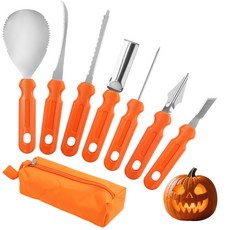 7件套手工南瓜雕刻工具組 萬聖節DIY道具, 7件套【收納布袋裝】