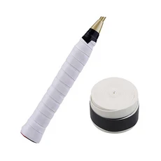 쿠쿠스토어 3팩 스웨트 밴드 테니스 라켓 그립 미끄럼 방지 땀 포장 배드민턴 진동 오버, 03 하얀색