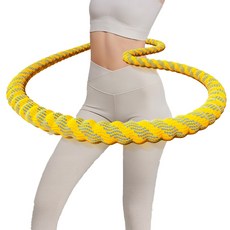 나나민 신형 무소음 뱃살 홈트 다이어트 스프링 훌라후프, 1개, 옐로우, 1.2kg