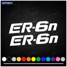 오토바이 스티커 데칼 탱크 본체 엔진 페어링 윈드실드 헬멧, 11. ER-6n-001, A. 2pcsX12cm