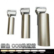 築光坊 銀色LED COB軌道燈 7W 12W 15W 20W 3500K 4000K 5000K銀色烤漆, 1個, 直徑80mm 25W 銀色外殼,白光 6000K