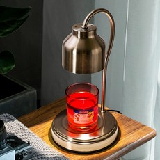 심플캔들워머단품 타이머기능/똑딱이스위치 할로겐전구2개포함, 아이언실버(타이머)