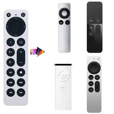 TV 4K/Gen 1 2 3 4/HD A2843 A2737 A2169 A1842 A1625 A1427 A1469 A1378 A1218용 교체용 리모컨 음성 없음, 1) new apple, 1개