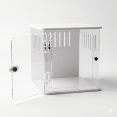 NRC 아크릴포맥스 15큐브사육장 15X15X15cm 크레 절지류케이스, 1개, 화이트