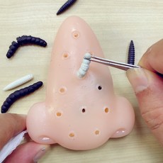 SPOTPOPPER 擠痘痘解壓玩具 創意發洩新奇 減壓神器, 1個, 夾黑頭鼻子（鼻子+黑頭+鑷子）