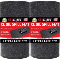 Drymate XL 오일 스필 매트 91.4 x 149.9cm36 x 59인치 프리미엄 흡수력 있는 오일 패드 재사용 가능/내구성/방수 액체 포함 차고 바닥 표면 보호미