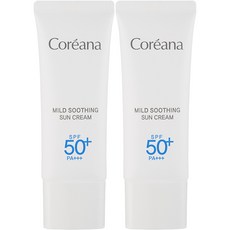 코리아나 마일드 순한 수딩 수분 앰플엔 선크림 SPF50+ 혼합자차, 40ml, 2개
