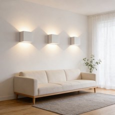 심플 크리에이티브 LED 벽등 다기능 심플한 조합형 장식 조명 벽 실내 설치용, 방수 6개 빛 조각 백색광