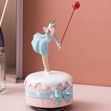 북유럽 시크 풍선 소녀 축하 케이크 오르골 태엽, 스카이