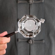 超值 304不鏽鋼茶漏器茶濾功夫茶具配件加厚茶葉過濾網漏斗濾茶器 副廠商品, 祥雲茶漏 304不鏽鋼 本色, 1個