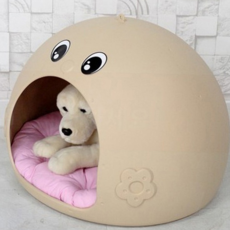 강아지 하우스 플라스틱 고양이 반려동물 강아지 돔 하우스 실내용 이동장 은신처 이동형 돔형 침대 용품
