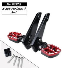 HONDA X ADV 750 2021-2025 2024 스탠드 업 라이딩 발 받침대 접이식 Footpegs 승객 페달 용, 05 Red -NO LOGO, 05 Red -NO LOGO