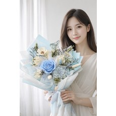 永恆藍色系列乾燥花束, 1個