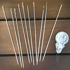 본라이프 시침용 귀큰바늘10P 효자핀 이불 수선 바느질 옷바늘 의류 침구 퀼트 인형 이불 두꺼운 원단 큰바늘 긴바늘 대바늘, 1개