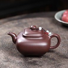 紫砂壺 小巧精緻紫砂茶壺 功夫茶具泡茶壺, 紫泥, 1個, 250ml