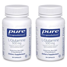 퓨어인캡슐레이션 L-글루타민 500mg 캡슐, 90정, 2개