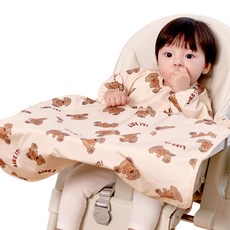 아이주 이유식 턱받이 긴팔 풀커버형, 프레첼, 1개, 1개입