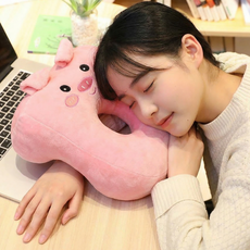 책상 베개 낮잠 수면베개 공룡 돼지 안면 필로우