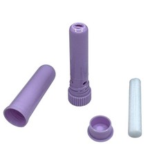 伊代企業社 空白填裝式 鼻吸管 芳香吸入器, 1個, 淡紫色一組+一隻棉芯