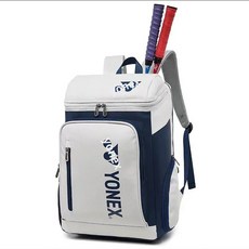 【臺灣出貨】熱賣新款羽球後背包 yy 羽球背包 雙肩背包 羽球包 大容量背包 網球包 獨立鞋倉 羽球收納包, 1408白藍色背包 送鞋袋, 1個