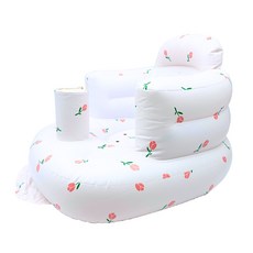 24H急速出貨 寶寶充氣學坐椅 幫寶椅 嬰兒學坐沙發, 粉色鬱金香