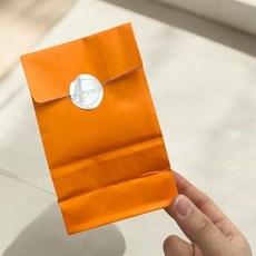 디저트포장 답례품간식 종이백 컬러 페이퍼백 오렌지+동아상사Shop, 빠른배송
