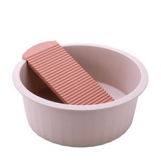 搓衣板折疊盆 多功能洗衣盆 學生宿舍洗衣洗腳盆, 粉色大號, 1個