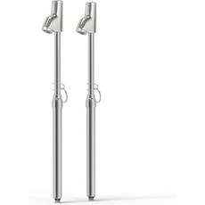 MEANLIN 측정 실버 더블 스트레이트 타입 타이어 압력 게이지 2Pcs 10-150Psi 트럭 자동차 오토바이에 적합, 5PCS