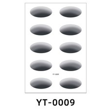 아이 섀도우 스티커 데칼 접착 자연 임시 메이크업 일회용 자체 방수 장식, YT 0009, 1개
