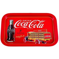 The Tin Box Company Coca Cola 직사각형 틴 트레이 (778417-12) 레드