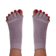 하이드로토틱스 발가락 정렬 분리기 양말 발 경련 및 망치질 방지 - 편안한 마사지 양말, Purple