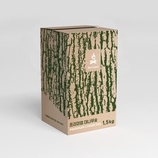 [캠핑용] 프리미엄 대나무숯 대나무100% 캠핑숯, 1개, 1.5kg