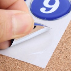 마요샵 원형 번호판스티커 호실표찰, 파랑