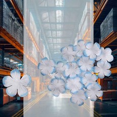 벚꽃 조화 흰색하늘 꽃모형 인조꽃 모자만들기 미술재료 실내장식 가짜꽃