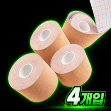 핏쉴드 키네시올로지 스포츠 테이핑 테이프, 4개 4개