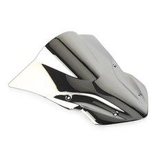 오토바이 스크린 더블 버블 윈드 실드 디플렉터 프로텍터, 4. Silver