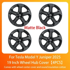 정시출고 품질보증 테슬라 모델 Y 주니퍼 2025+ 차량 교체용 휠 캡 19인치 퍼포먼스 자동차 휠캡 커버 액세, 01 Matte black 2, 01 Tesla, 01 Model Y Juniper 2025