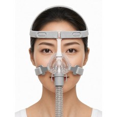 웰큐브 양압기 마스크 YN-02 (이마 지지대) CPAP 수면무호흡 호흡치료 마스크 실리콘쿠션 M, 1개