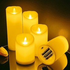 인테리어 불없는 LED양초 흔들리는 무드등 캠핑용 LED캔들, 비아레 10센티