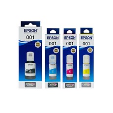 정품 T03Y 001 검정 파랑 빨강 노랑 잉크 세트 엡손 L4150 충전 잉크, 검정, 청록, 노랑, 진홍, 1세트