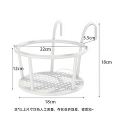 鐵藝花盆架 懸掛式陽台花架 鐵窗掛架 園藝掛架 掛式花架 盆栽架, 1個, 升級加粗款白色（超取限6個）