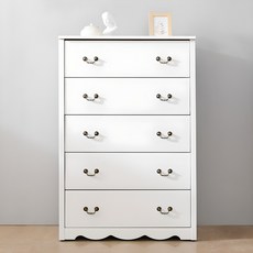 스칸디무드 쿠엔 속깊은 5단 서랍장 800, 화이트