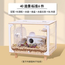 햄스터 하우스 사육장 케이지 고슴도치집 대형햄스터집 단일 버전 간이, 40블록 조경 표준 6건